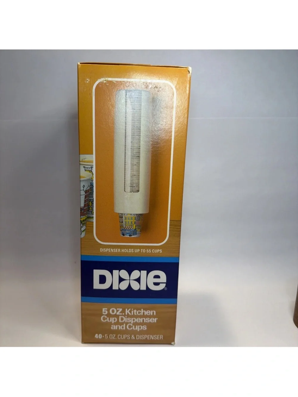 Sealed Vintage DIXIE Cup Dispenser and Cups 1983 Pathways Wall Mount 5 oz New